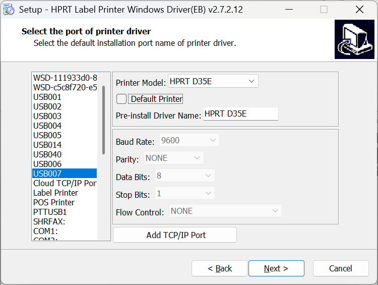 Driver máy in tem nhãn HPRT 4 Cài đặt driver máy in mã vạch tem nhãn HPRT