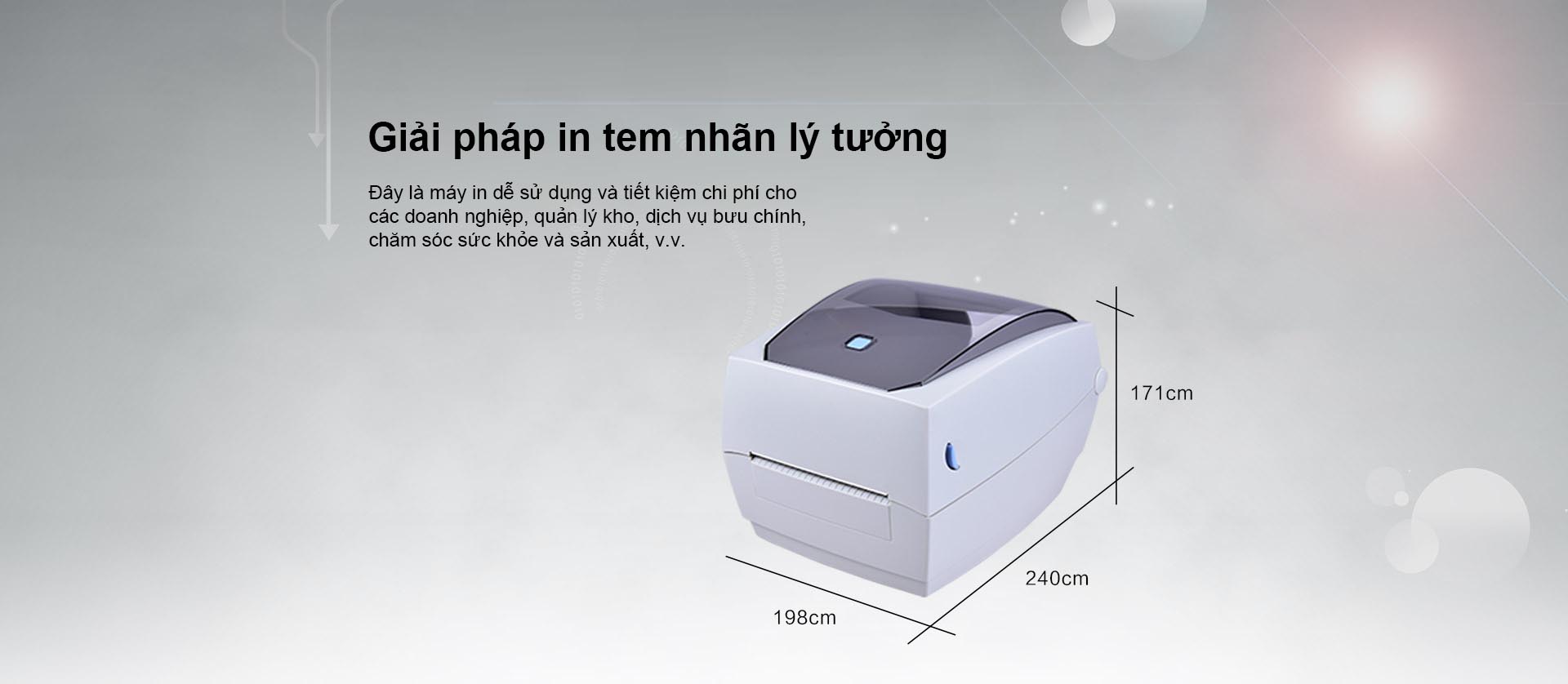 Máy in tem nhãn mã vạch HPRT HD100 là giải pháp lý tưởng cho in ấn tem nhãn