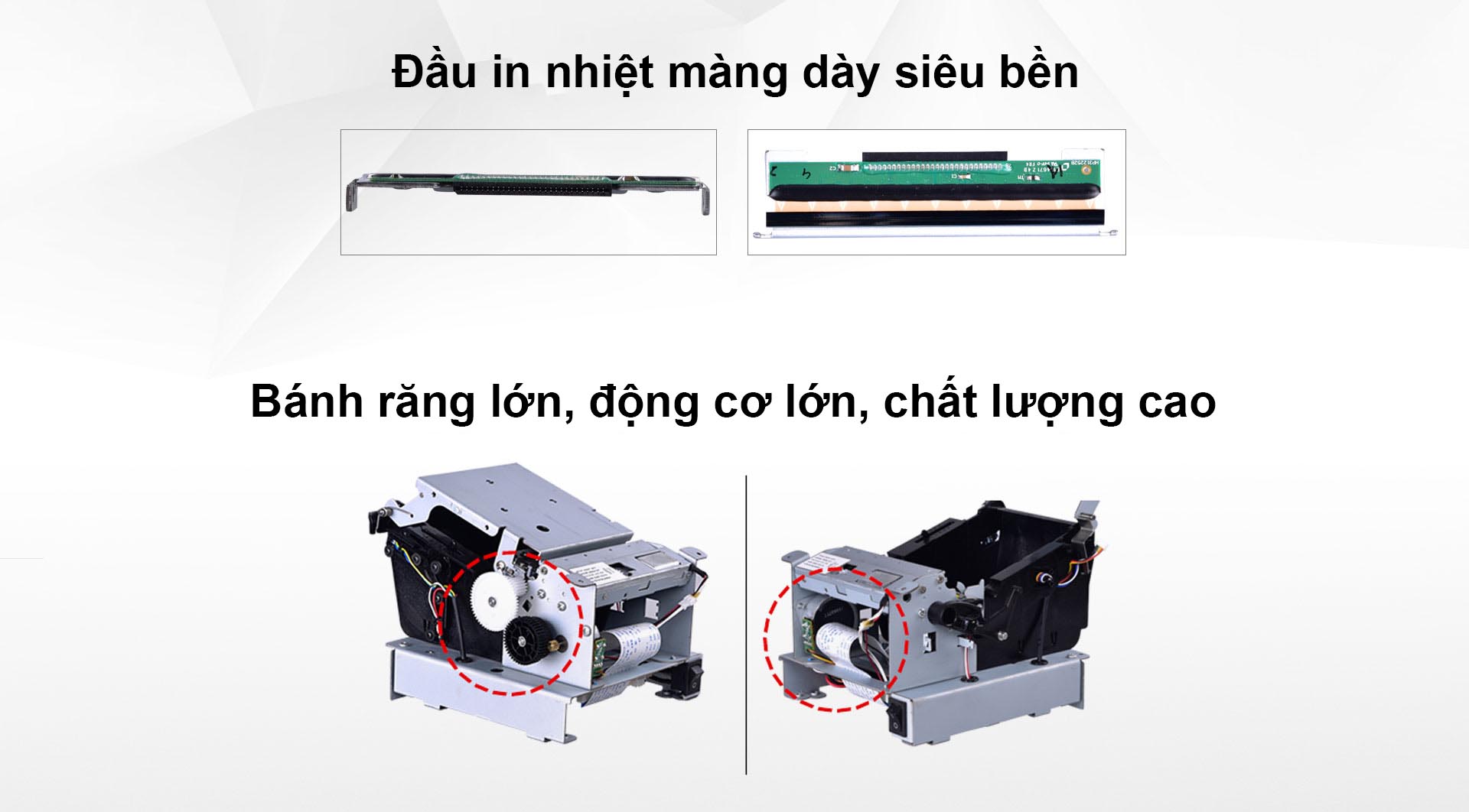 HPRT TP805 có đầu in nhiệt màng dày để kéo dài tuổi thọ đầu in