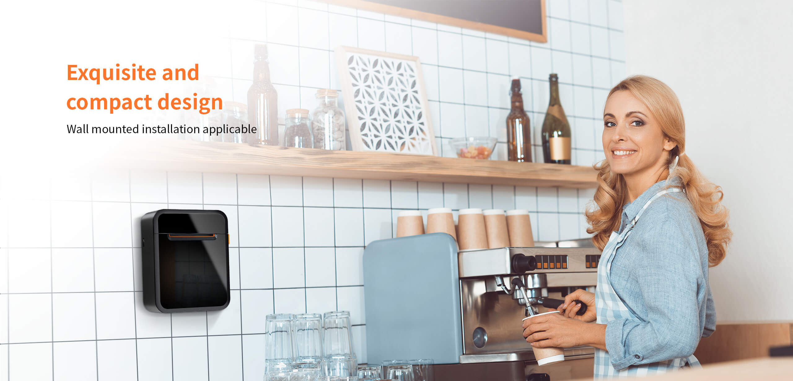 Máy in hóa đơn HPRT TP80K hỗ trợ treo tường