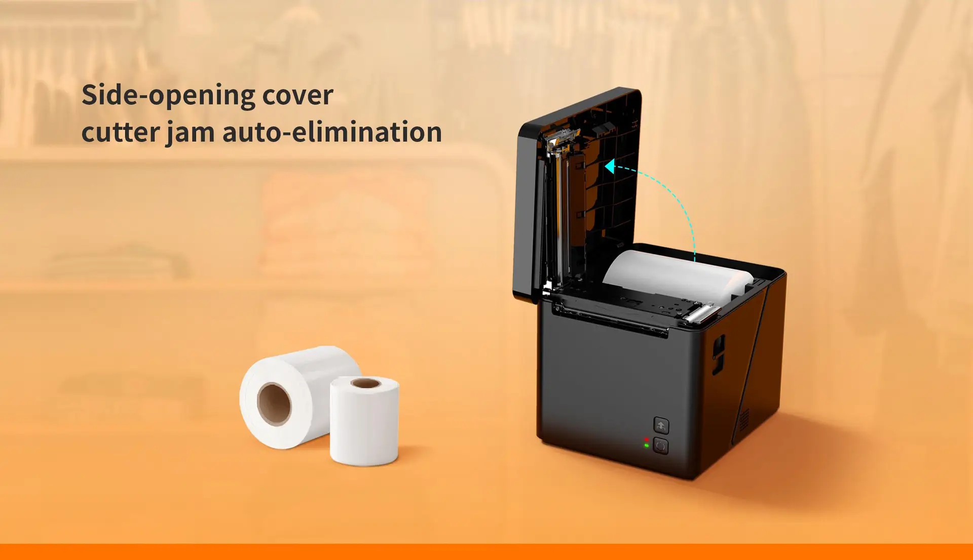 HPRT TP80N-L/TP80N-H/TP80N-M thiết kế mở nắp ngang, giảm thiểu khả năng kẹt giấy