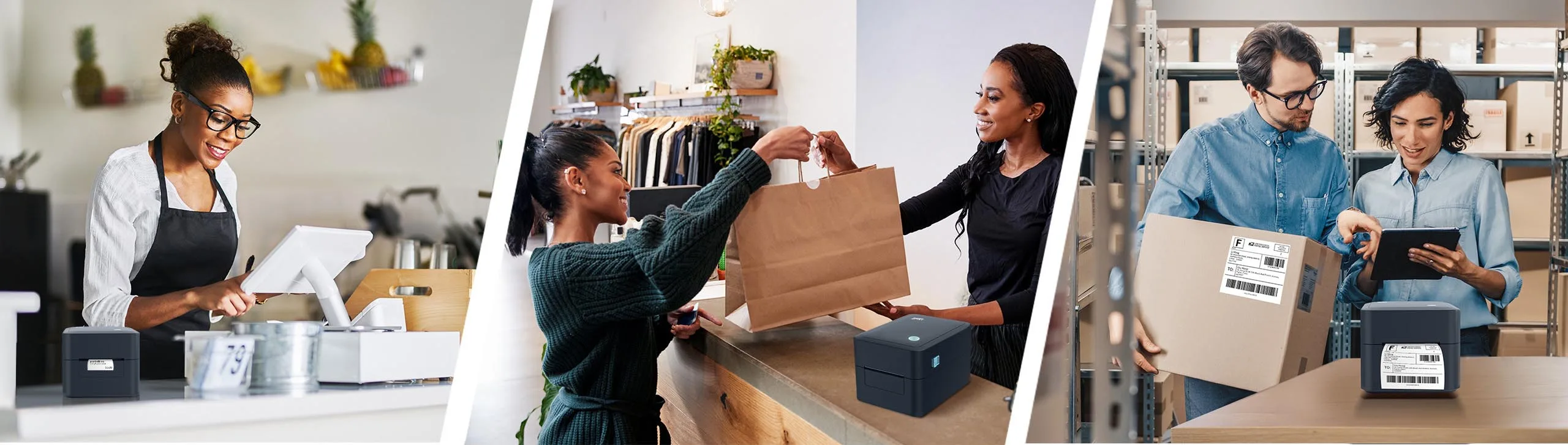 Máy in tem mã vạch cho cửa hàng tạp hóa, siêu thị mini