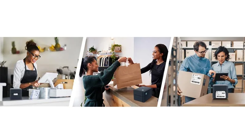 Máy in tem mã vạch cho cửa hàng tạp hóa, siêu thị mini