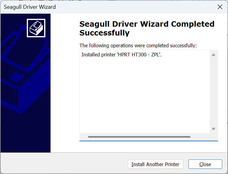 Driver Seagul cho máy in mã vạch HPRT 9 Thêm máy in mã vạch HPRT vào Windows - Bước 6
