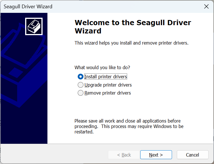 Driver Seagul cho máy in mã vạch HPRT 4 Thêm máy in mã vạch Xprinter vào Windows - Bước 1