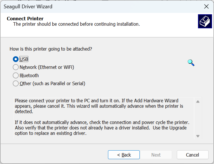 Driver Seagul cho máy in mã vạch HPRT 5 Thêm máy in vào Windows - Bước 2