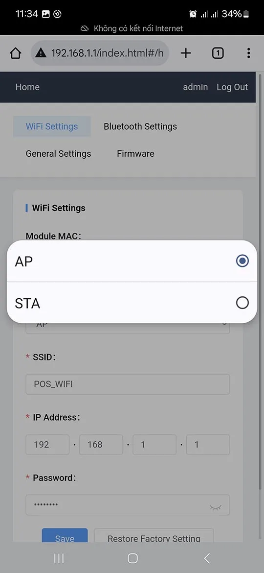 Hướng dẫn kết nối Wi-Fi: Đổi chế độ Wi-Fi của máy in.