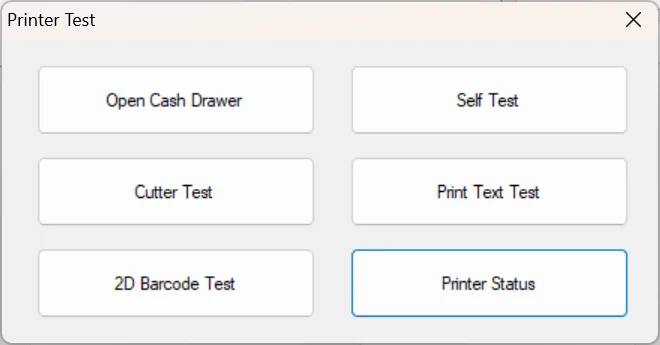 Cửa sổ kiểm tra máy in