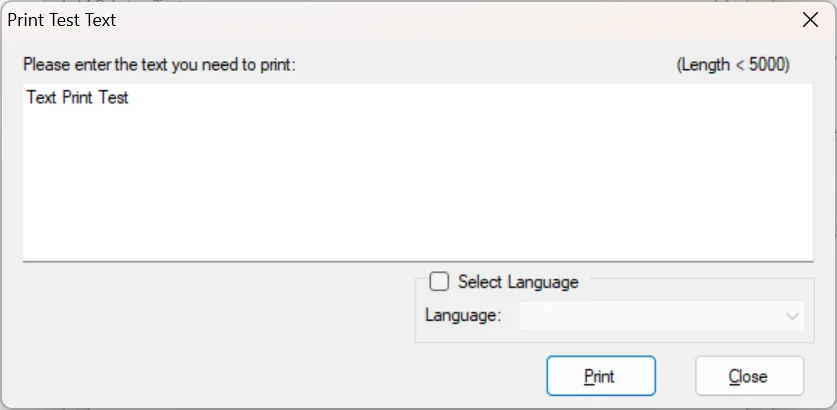 In thử một đoạn văn bản