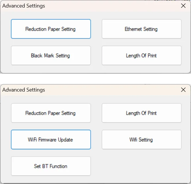 Thiết lập các thông số nâng cao.