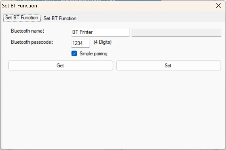 Cài đặt nâng cao: Thiết lập Bluetooth cho máy in - Cơ bản.