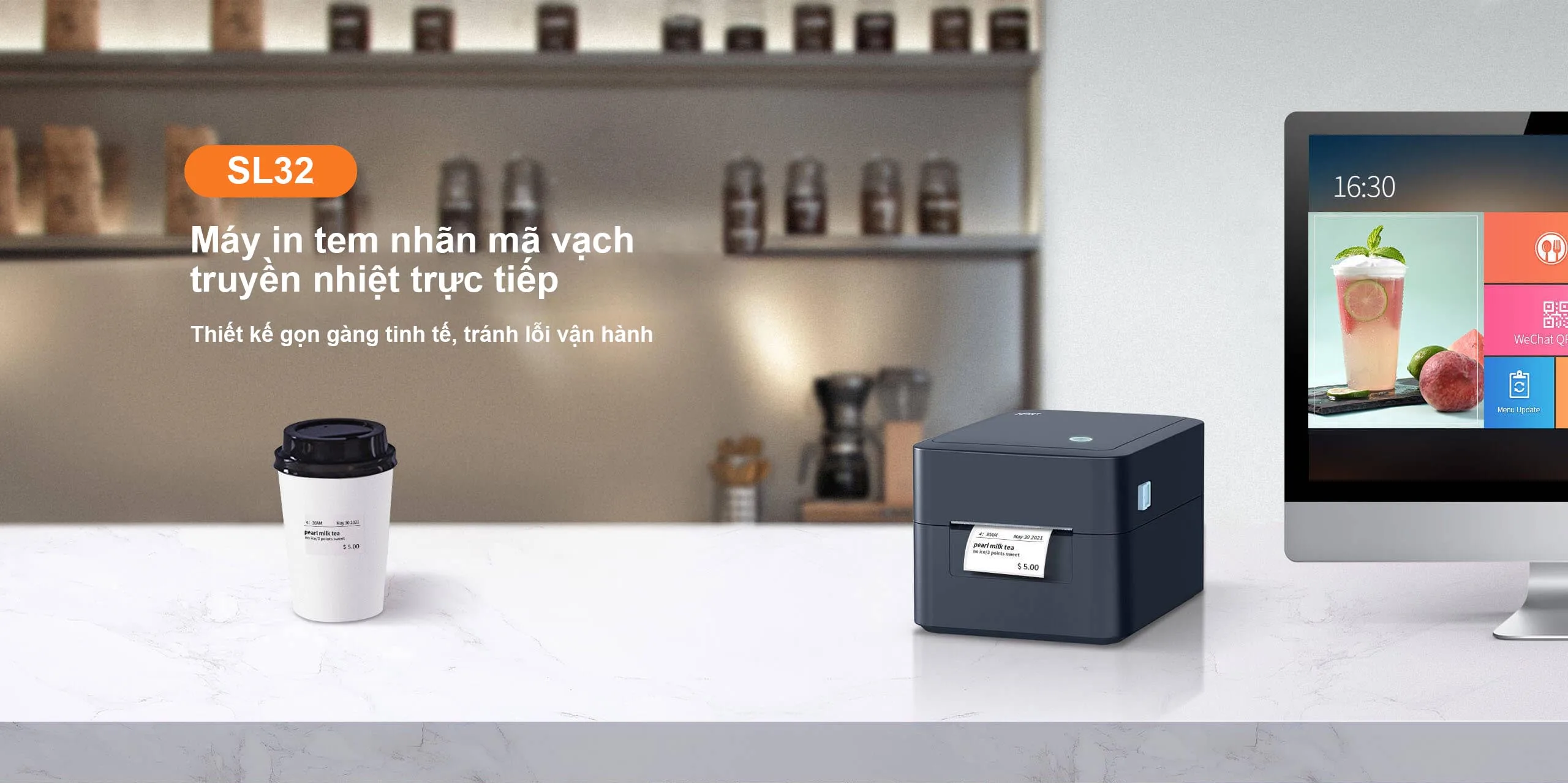 Máy in mã vạch tem nhãn HPRT SL32